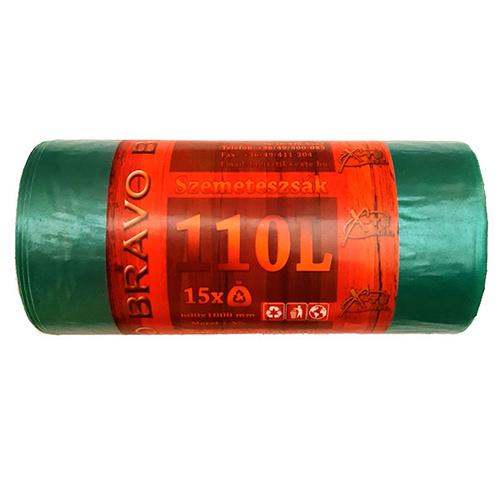 Szemeteszsák Bravo 110l zöld